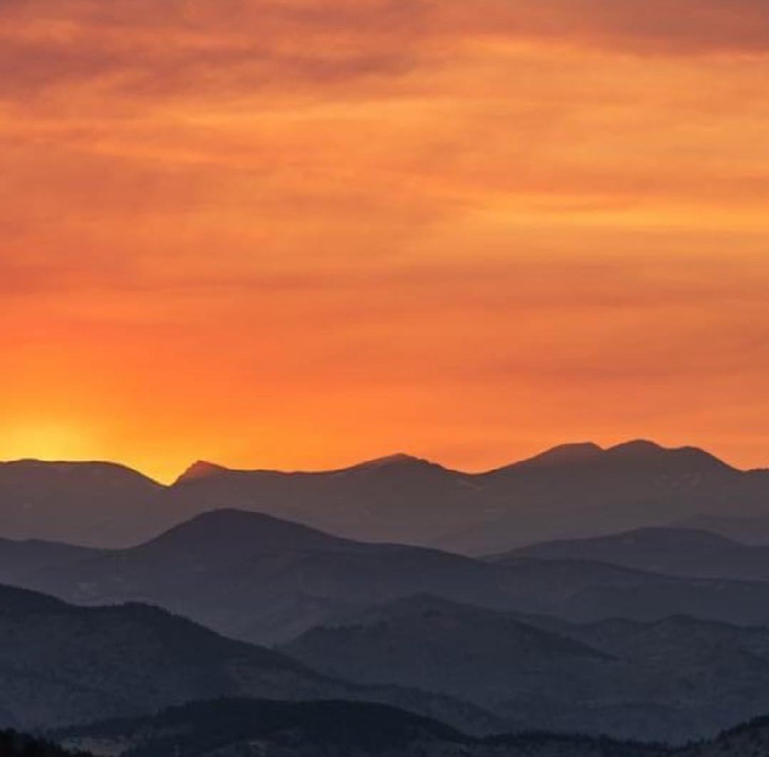 Mountain sunset landscape